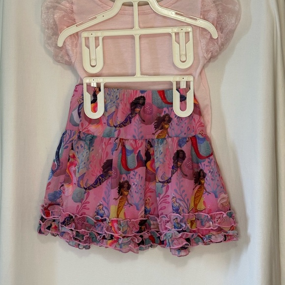 Disney’s Live Action Little Mermaid ruffled shirt & Skirt size 4T - Picture 6 of 6
